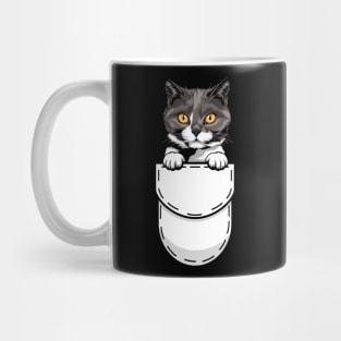 Funny British Shorthair Pocket Cat Mug